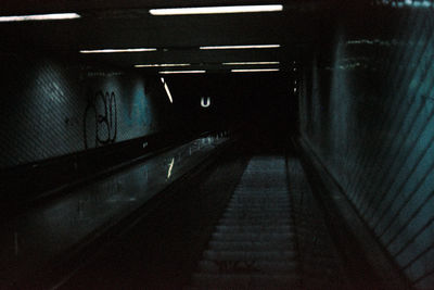 View of subway train