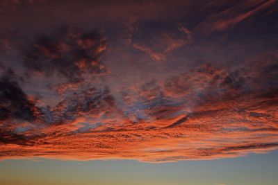 Clouds in sky at sunset