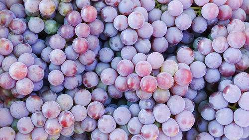 Full frame shot of grapes for sale at market