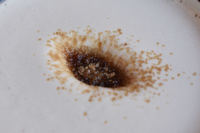 High angle view of coffee on table