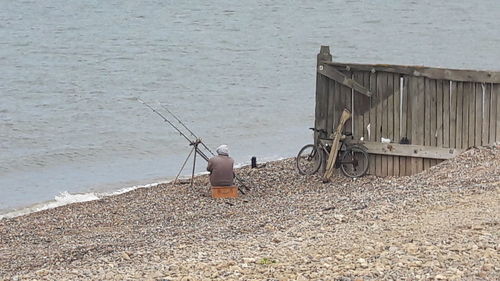 Lifeguard hut on beach