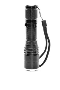 Close-up of camera against white background