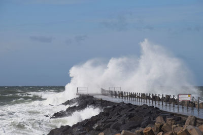 Panoramic view of sea against sky