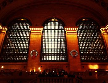 Interior of illuminated building