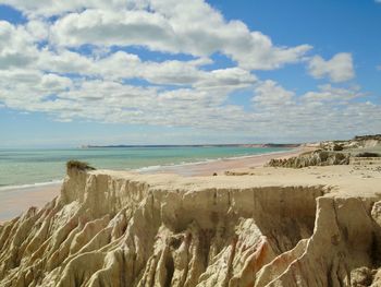 Rock formation on the beach