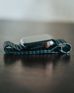 Close-up of toy car on table