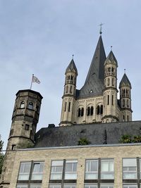 Low angle view of historic building against sky