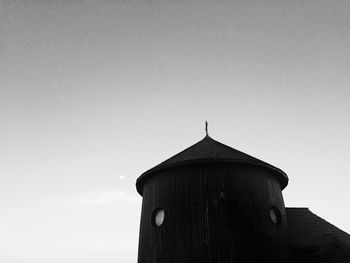 Low angle view of built structure against clear sky