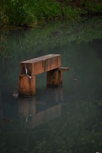 Built structure in lake