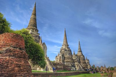 Wat phra sri sanphet temple at ayutthaya historical park against sky