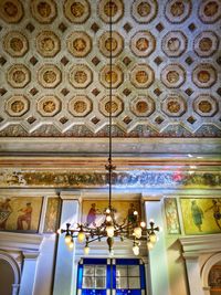 Low angle view of ceiling