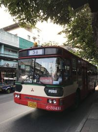 Cars on road in city