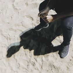 Shadow of man on ground