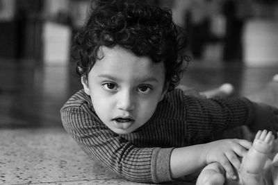 Portrait of cute baby girl