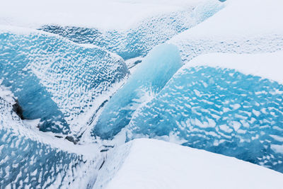 Aerial view of snowcapped mountains