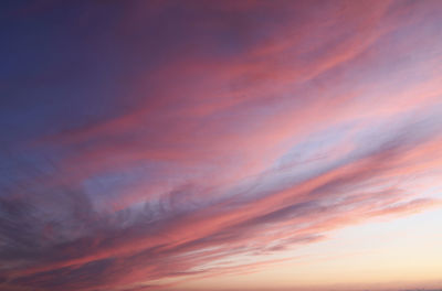 Low angle view of orange sky