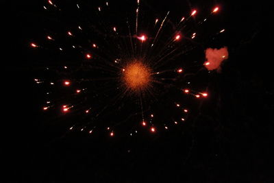 Low angle view of firework display