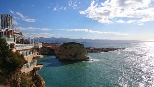 Scenic view of sea against sky