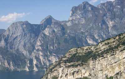 Panoramic view of mountains against sky