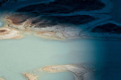 High angle view of sea waves