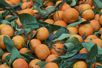 Full frame shot of oranges