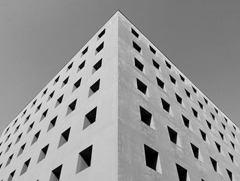 Low angle view of building against clear sky