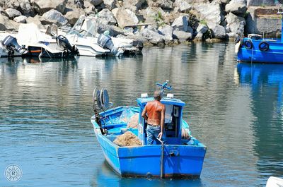 Boats in sea