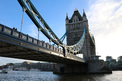 Low angle view of bridge over river