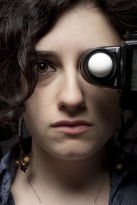 Close-up portrait of woman