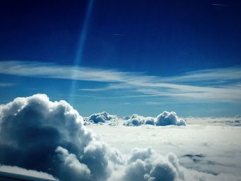 Scenic view of clouds against blue sky