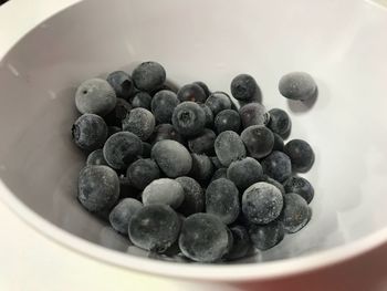 High angle view of fruits in bowl