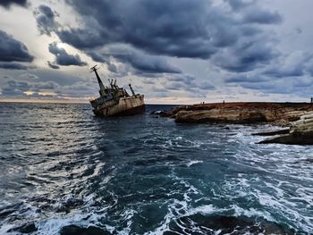 Shipwreck of edro iii in cyprus