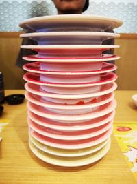 Close-up of ice cream on table in restaurant