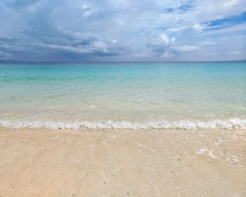 View of sea against cloudy sky