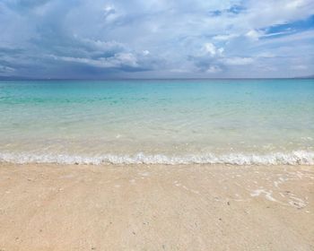 View of sea against cloudy sky