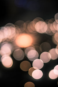 Defocused image of lights