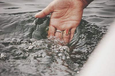 Close-up of cropped hand