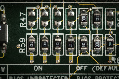 Full frame shot of control panel