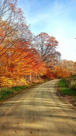 Road passing through landscape during autumn