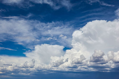 Low angle view of clouds in sky