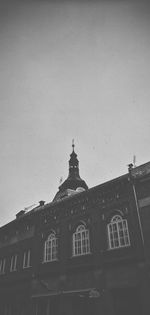 Low angle view of building against clear sky