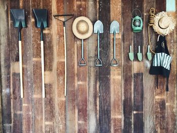 Directly above shot of various objects on table