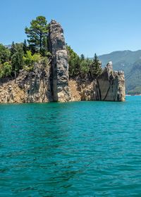 Green canyon in the mountains of antalya region, turkey, on a sunny summer day