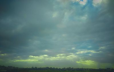 Low angle view of storm clouds in sky