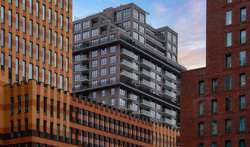 Low angle view of buildings against sky