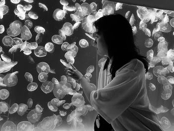 black and white
