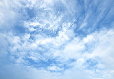 Low angle view of clouds in sky