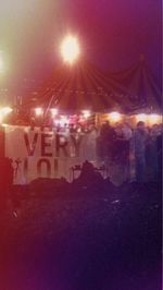 People enjoying at night