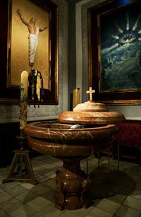 Empty benches in the dark
