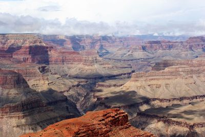 Aerial view of rock formations